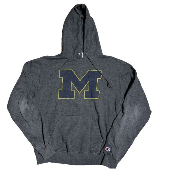 Champion Michigan Wolverines XL Classic M Logo Hoodie Sweatshirt Block - Picture 1 of 6